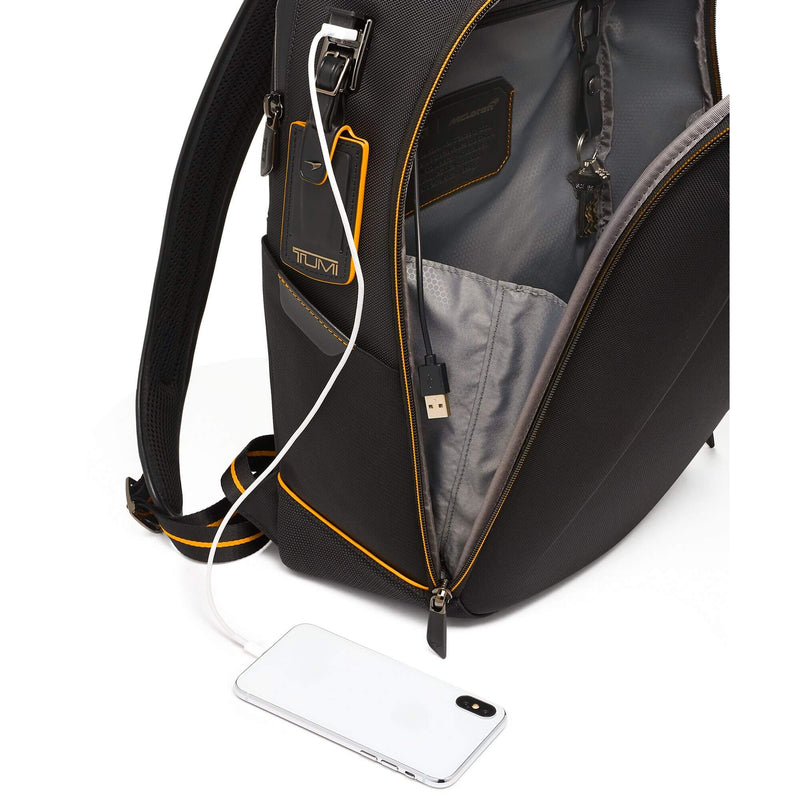 TUMI | McLaren Velocity Backpack in Black USB port